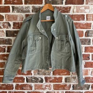 Kensie Oversized Utility Jacket - Grey/Green